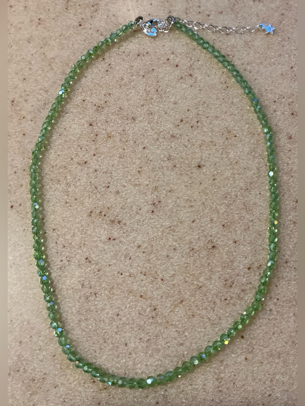 Kirks Folly Green Faceted Crystal Necklace